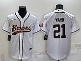 Men's Cleveland Browns #21 Denzel Ward White Stitched Cool Base Nike Baseball Jersey,baseball caps,new era cap wholesale,wholesale hats